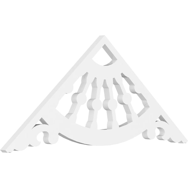 Ekena Millwork Pitch Wagon Wheel Architectural Grade PVC Gable Pediment, 36"W x 15"H x 1"P (10/12) GPP036X015X100WAG - main